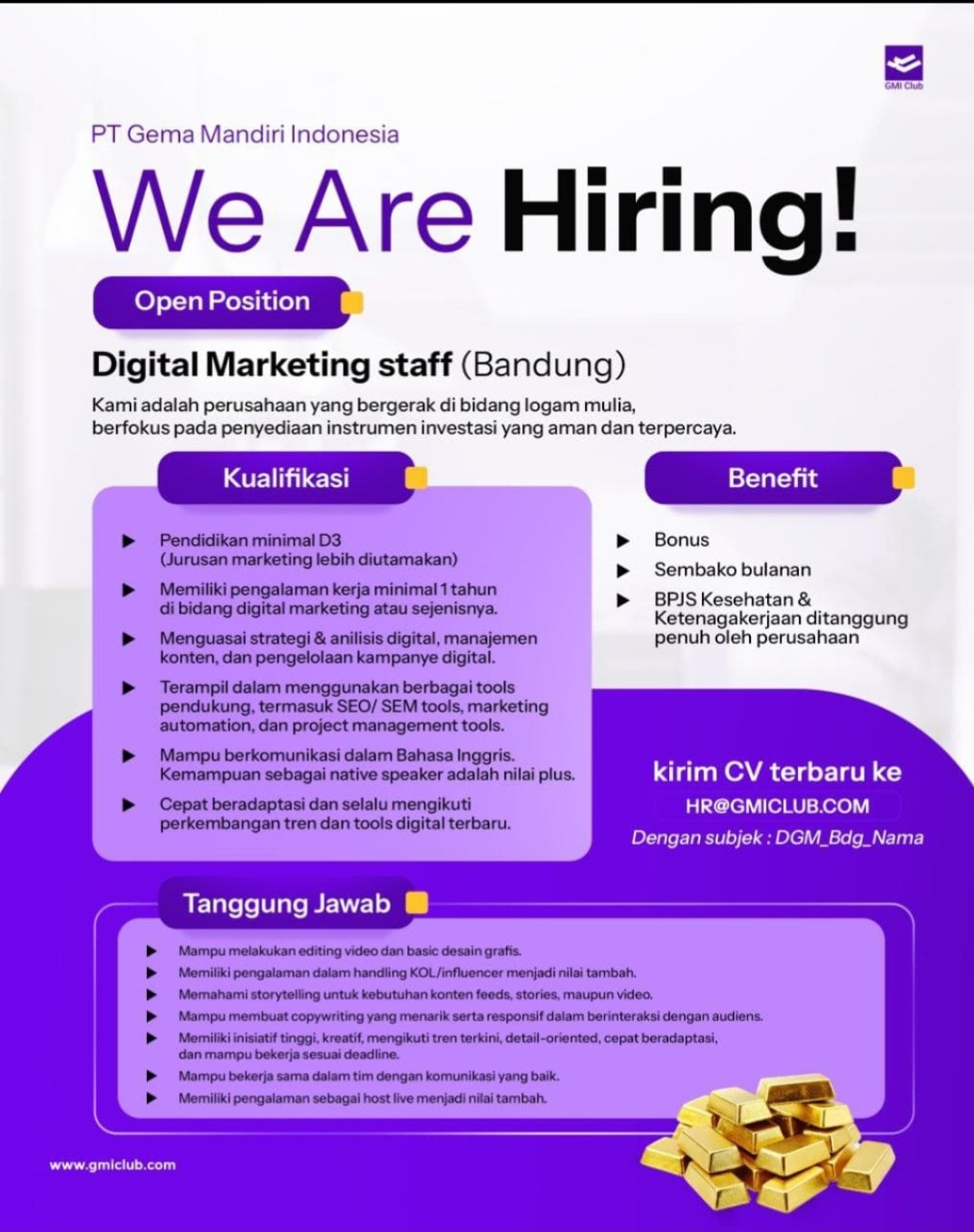 Loker Digital Marketing Staff